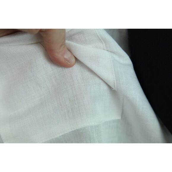 Vintage Carlo Colucci XL Camp Shirt Linen Blend Resort Quiet Luxury Vacation - Picture 8 of 15